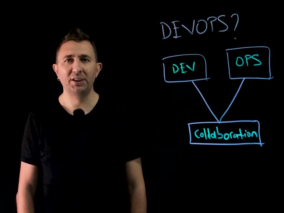 DevOps lightboard eğitiminden bir kare